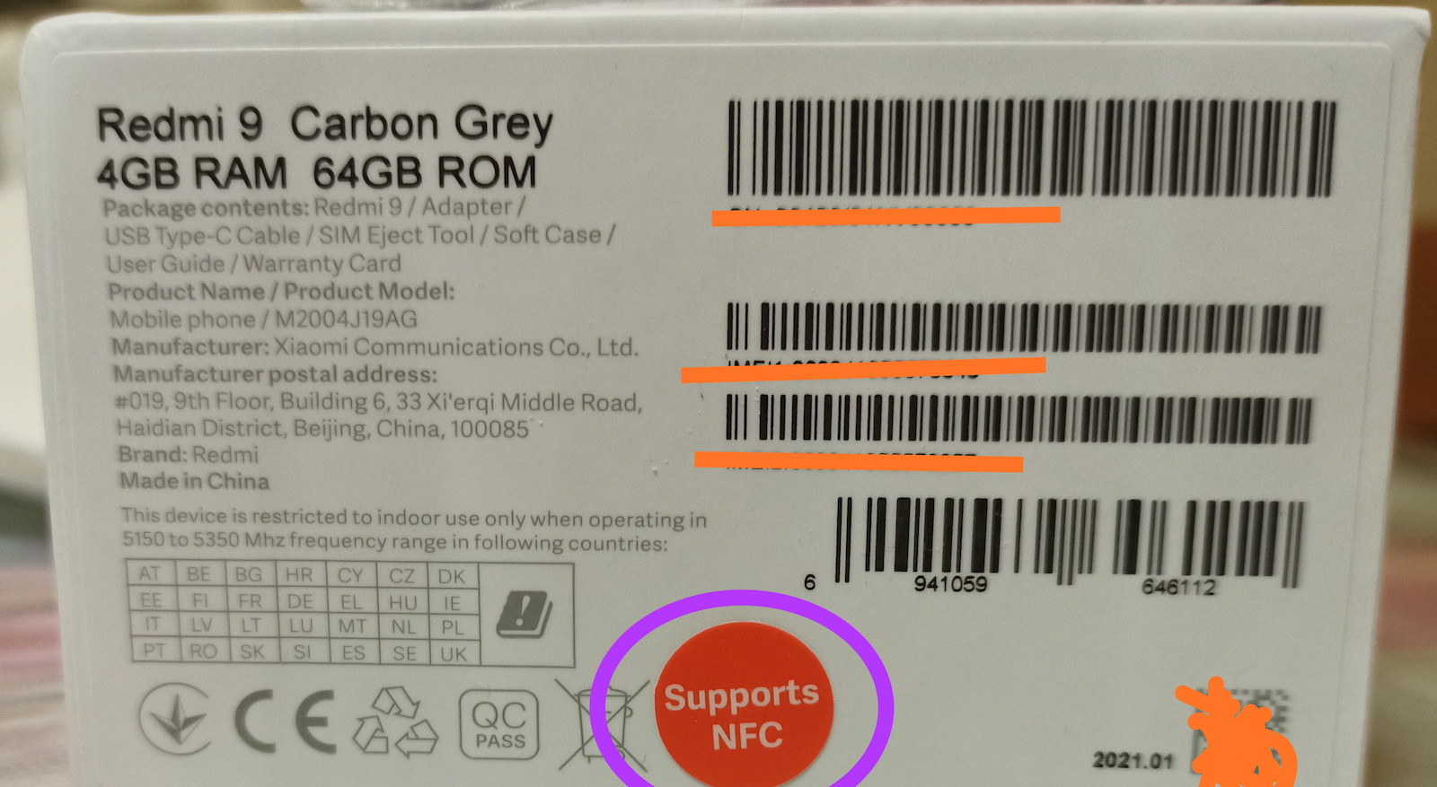 Xiaomi Redmi 9 Dual SIM (4/64GB) Carbon Gray
