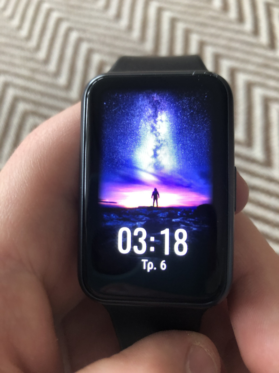 Huawei Watch Fit 46мм Водоустойчив с Пулсомер (Графитно черно)