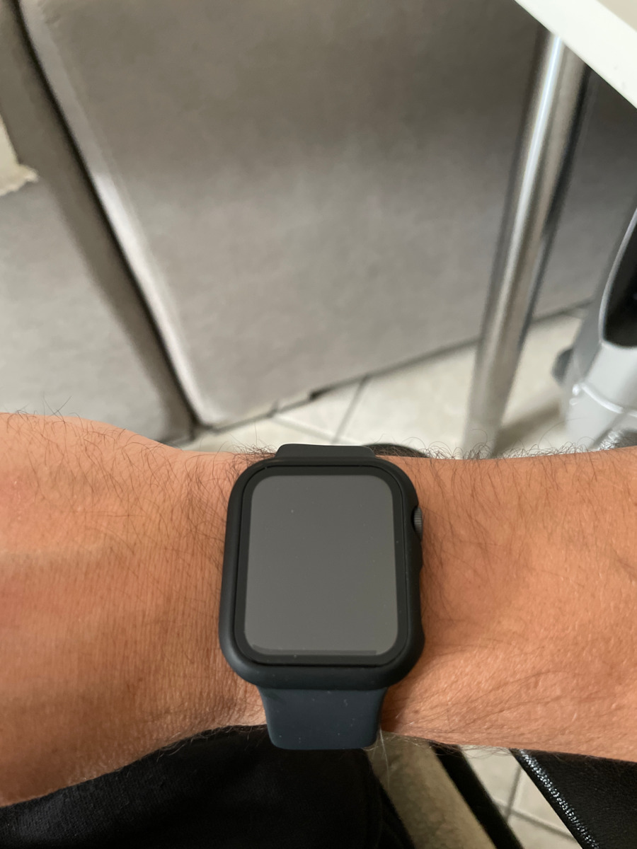 Tech-Protect Defense 360 Plastic Case with Glass in Black color for Apple Watch 44mm