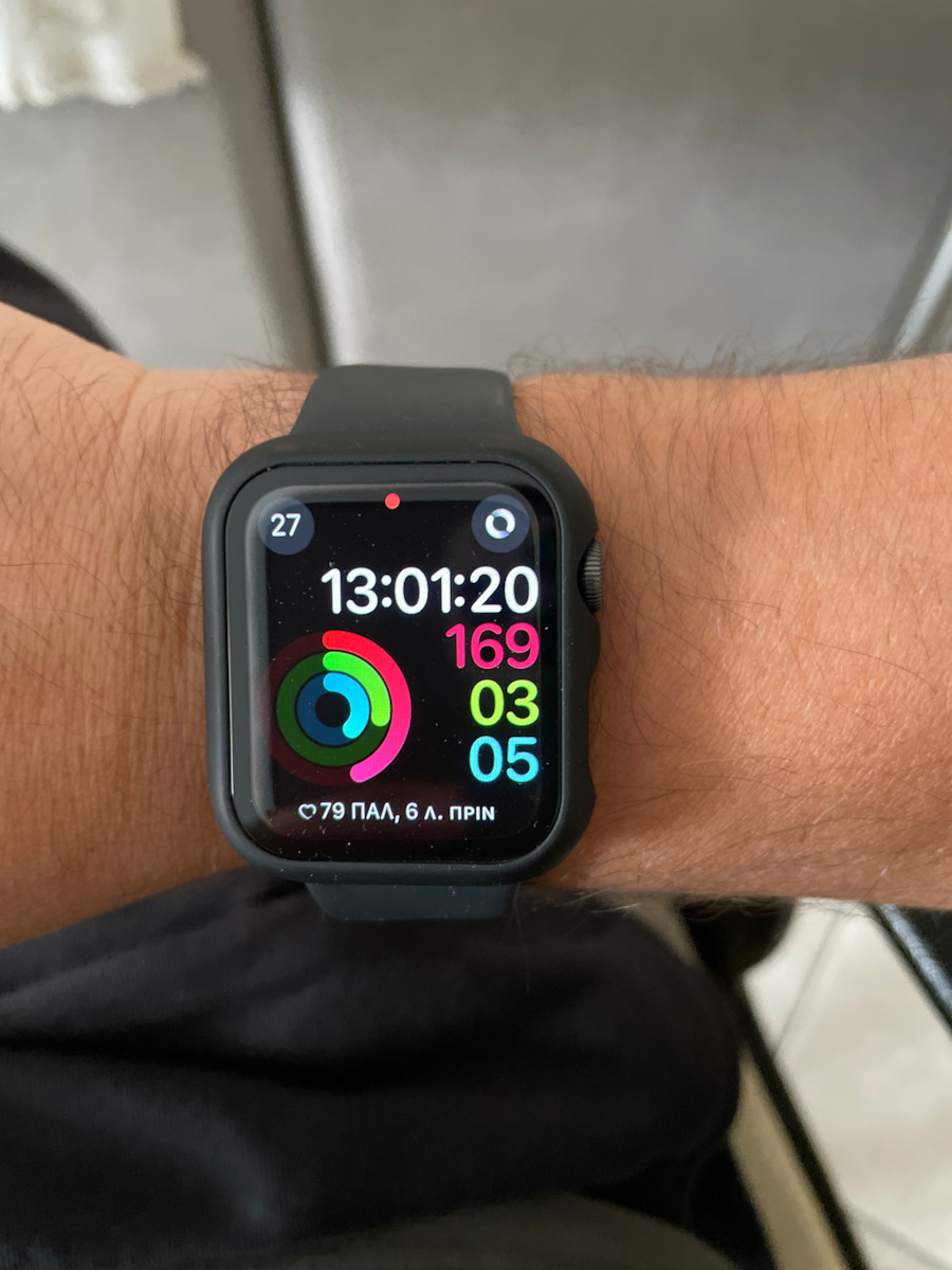 Tech-Protect Defense 360 Πλαστική Θήκη με Τζαμάκι Titanium / Orange για το Apple Watch 44mm