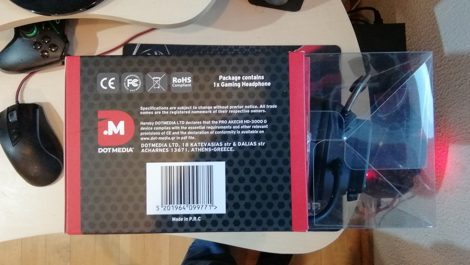 Zeroground Akechi Pro Over Ear Gaming Headset with Connection USB