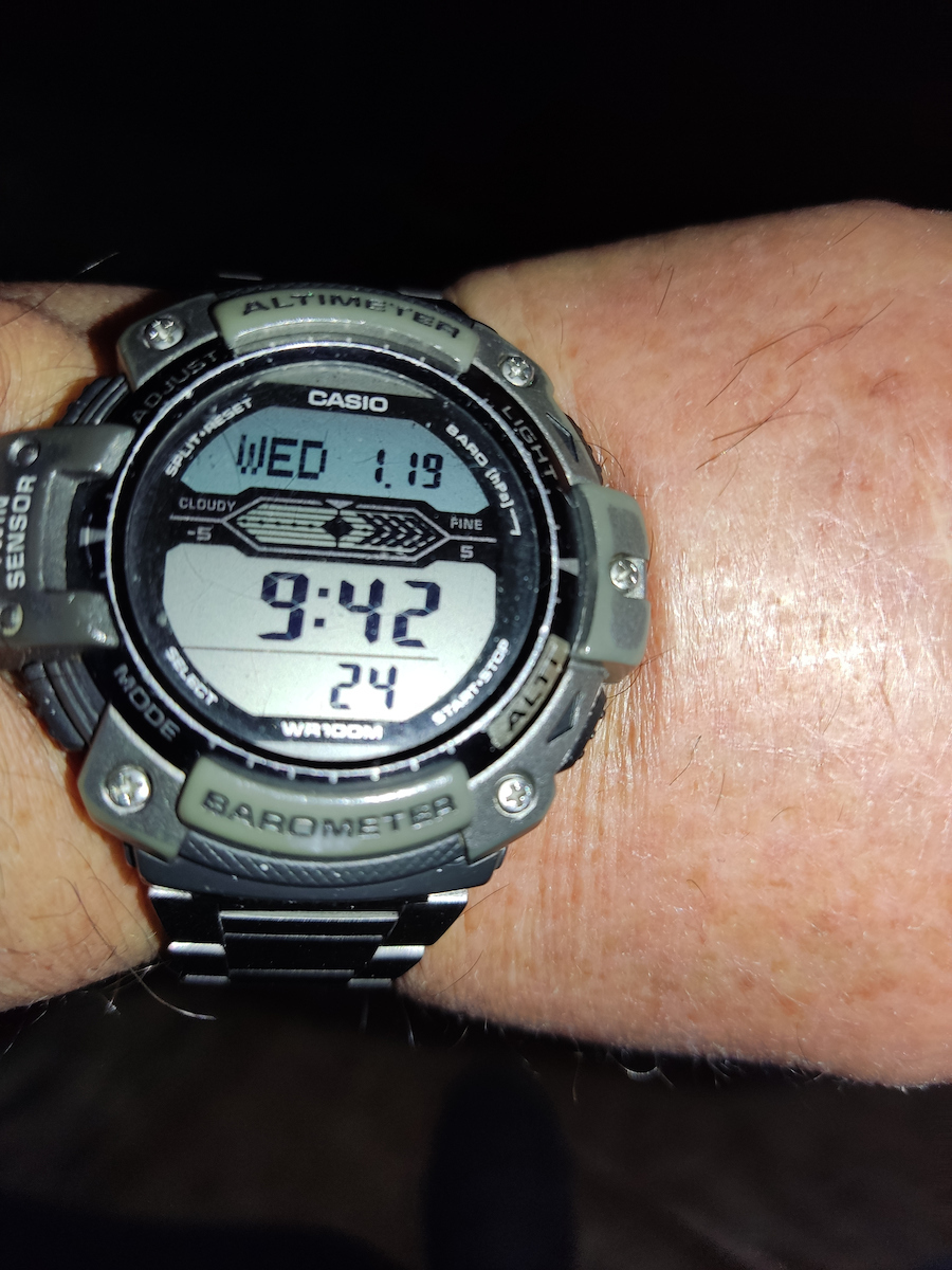 Casio Digital Ceas Baterie cu Argint Brățară metalică
