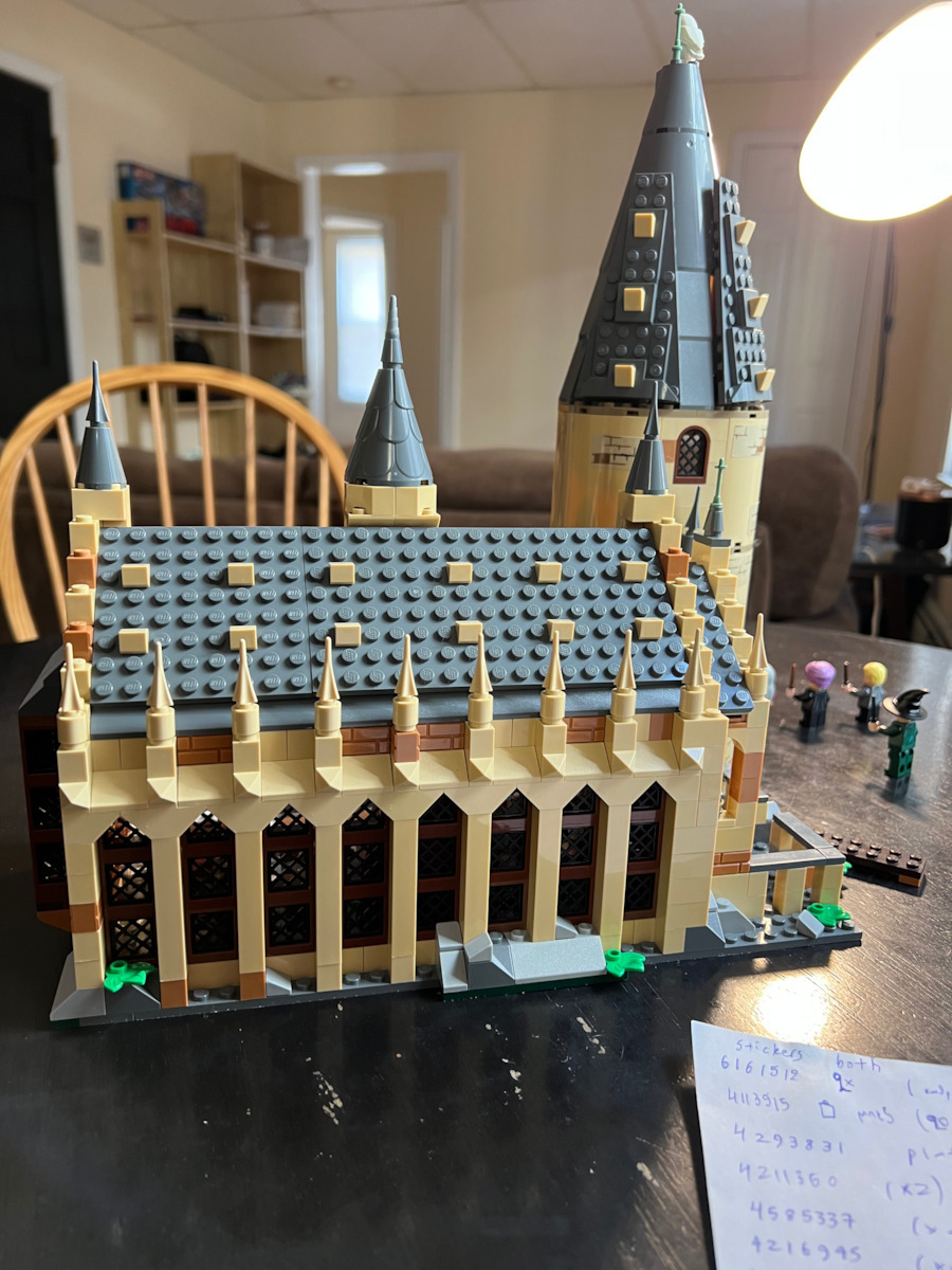 LEGO Harry Potter Hogwarts Great Hall for 9-14 years old Years 878pcs