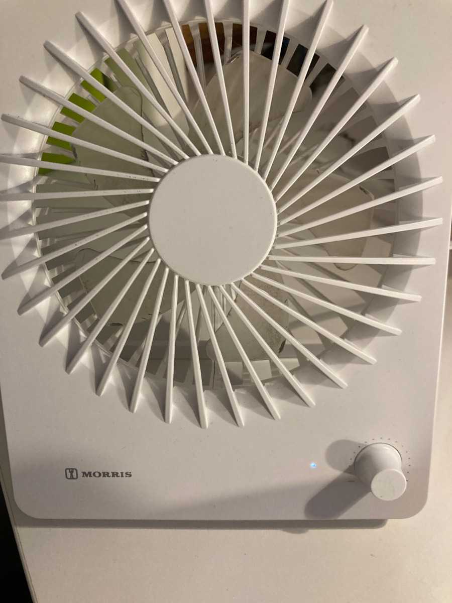Morris MDF16238 Mini Ανεμιστηράκι USB Επαναφορτιζόμενο 2000mAh Λευκό