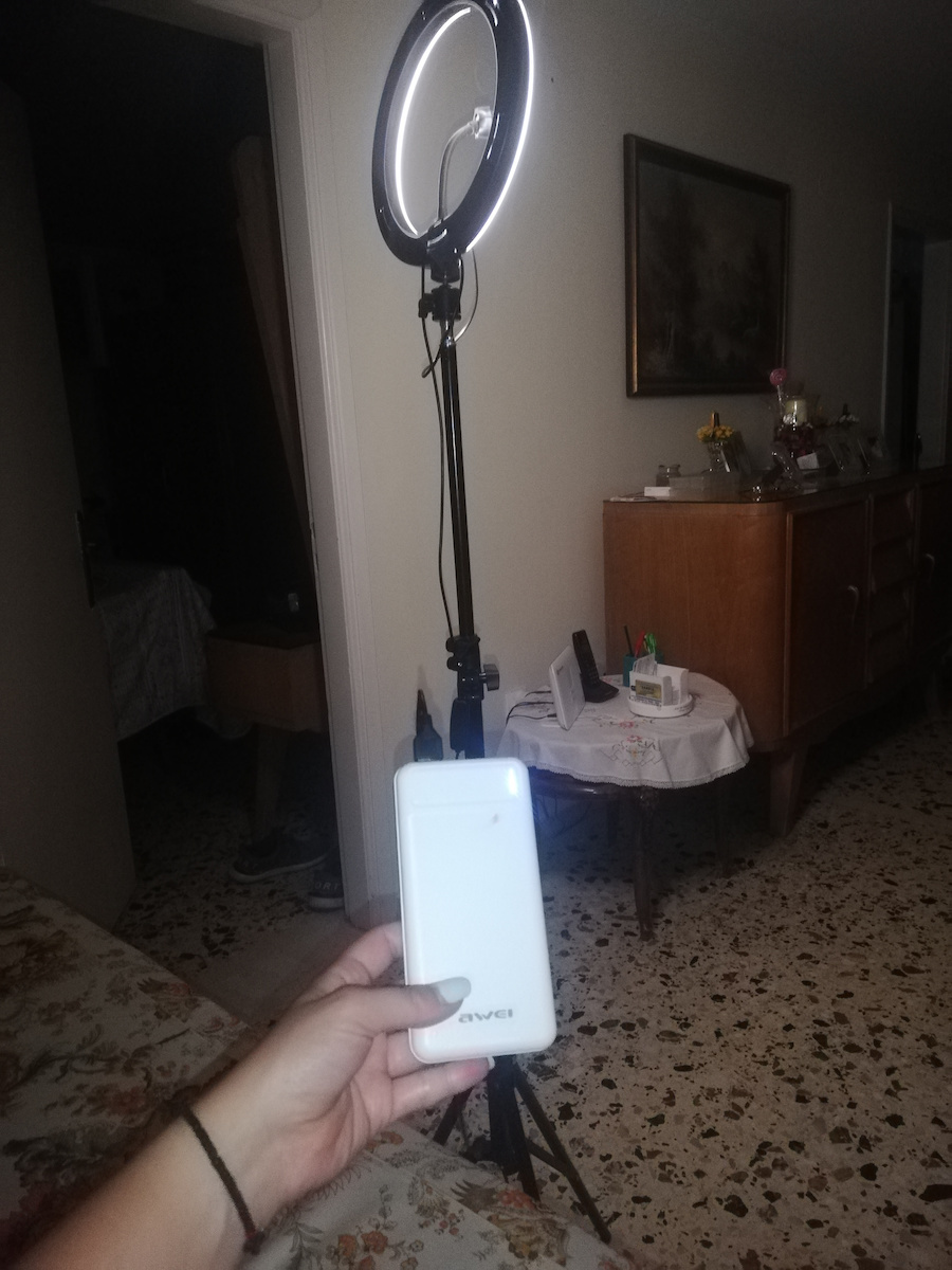 Awei P47K Power Bank 20000mAh με 2 Θύρες USB-A Μαύρο