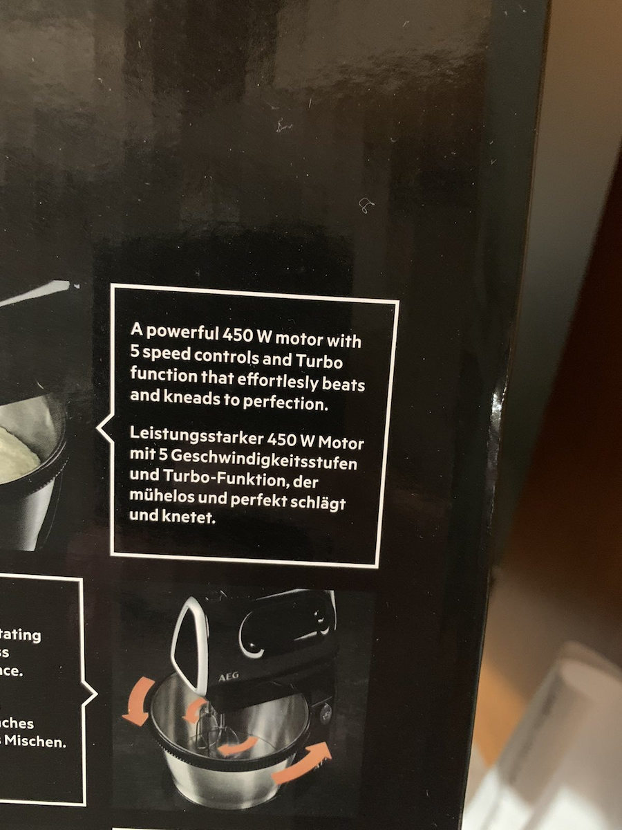 AEG SM3300 Μίξερ με Inox Κάδο 3.5lt Μαύρο 350W
