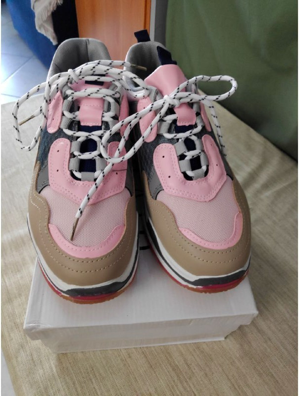 Damen Chunky Sneakers Rosa