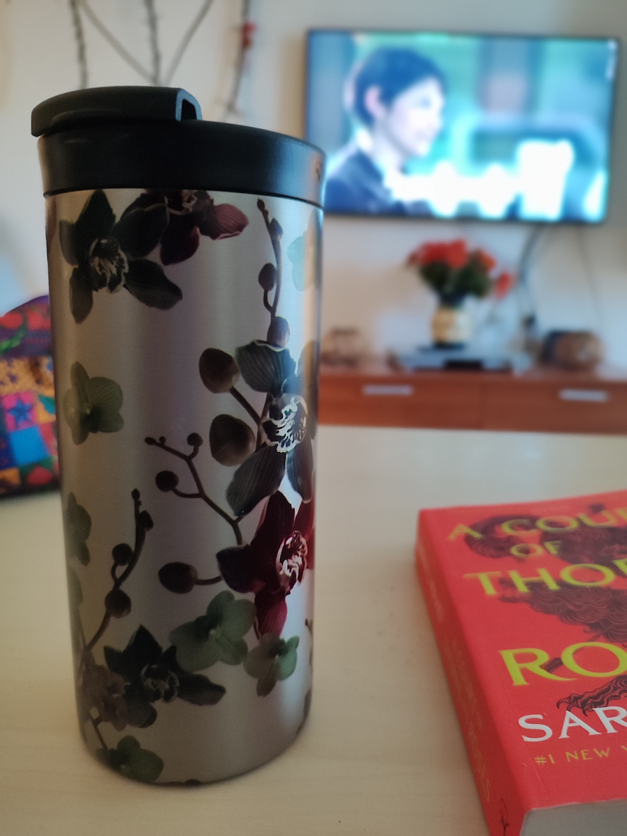 24Bottles Travel Tumbler Glass Thermos Stainless Steel 350ml Ice White