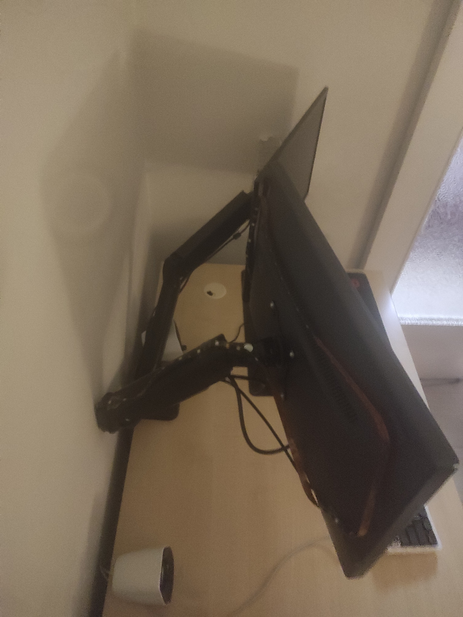 Brateck LDT46-C024 Desk Mounted Stand for 2 Monitors up to 32" with Extension Arm
