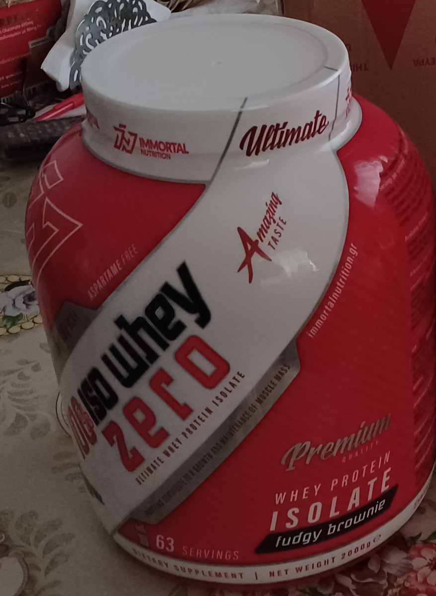 Immortal Nutrition 100% Iso Whey Zero Whey Protein with Strawberry Flavor 2x2kg