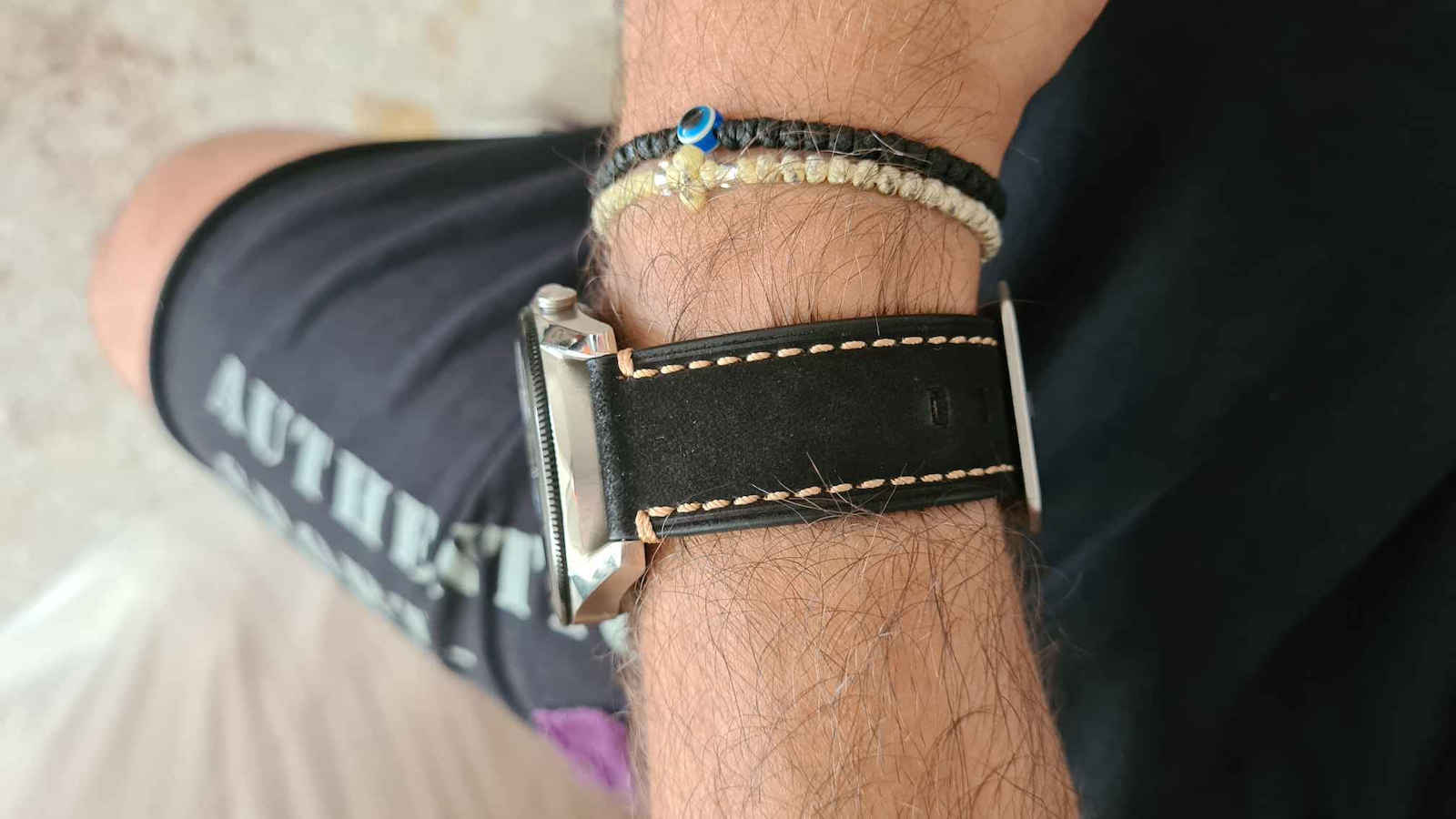 Λουράκι Δερμάτινο Μαύρο (Huawei Watch 3 / Huawei Watch GT 2 Pro)