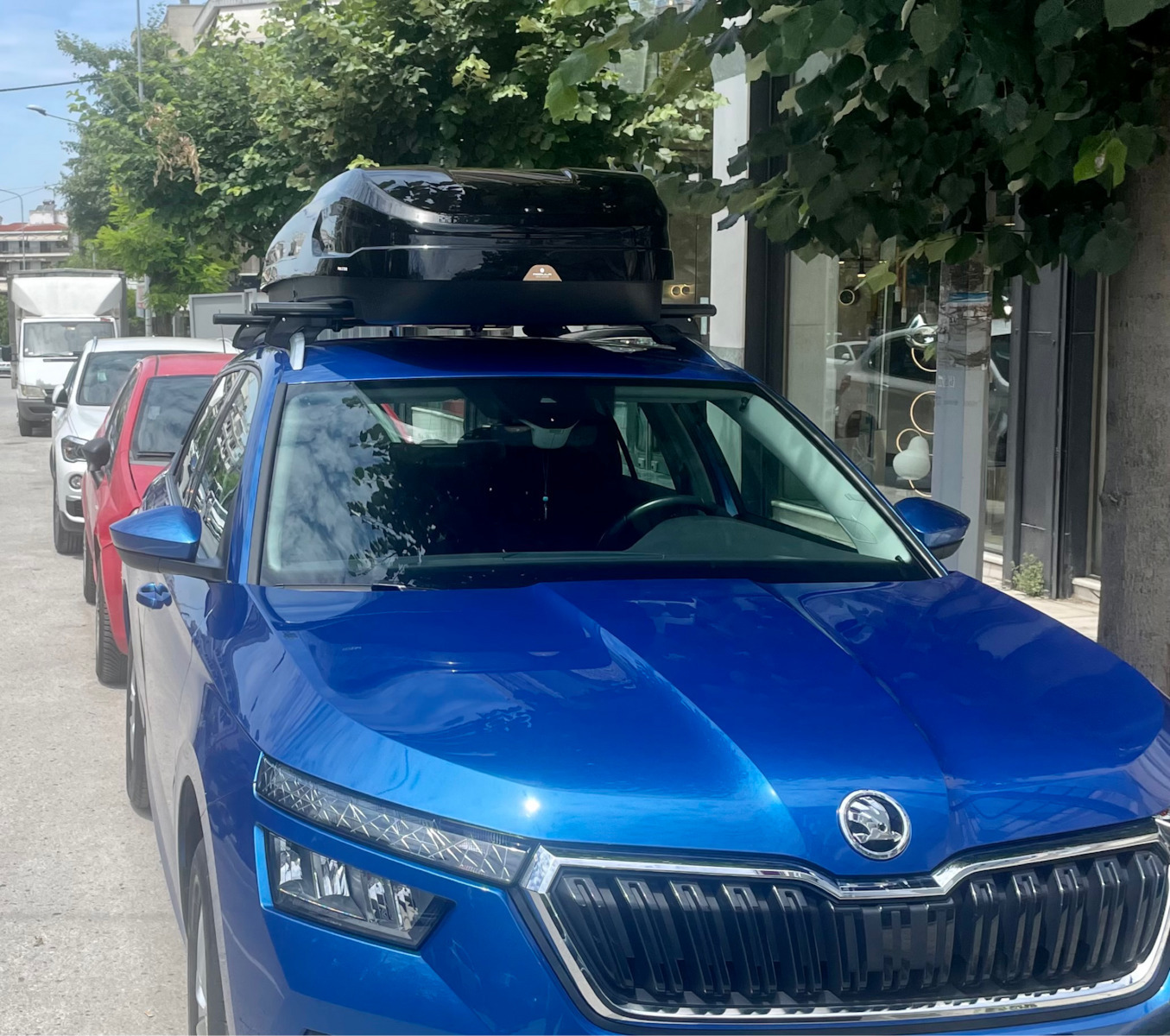 Modula Falcon Car Roof Box with Double Opening and 470lt Capacity Black