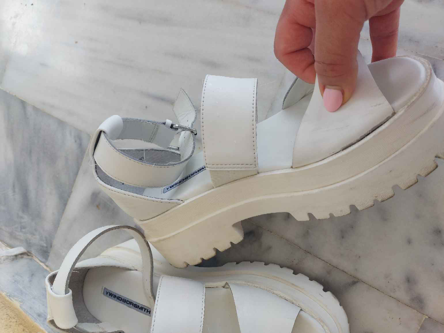 Windsor Smith Thrilled Leather Sandals Black 0112000665