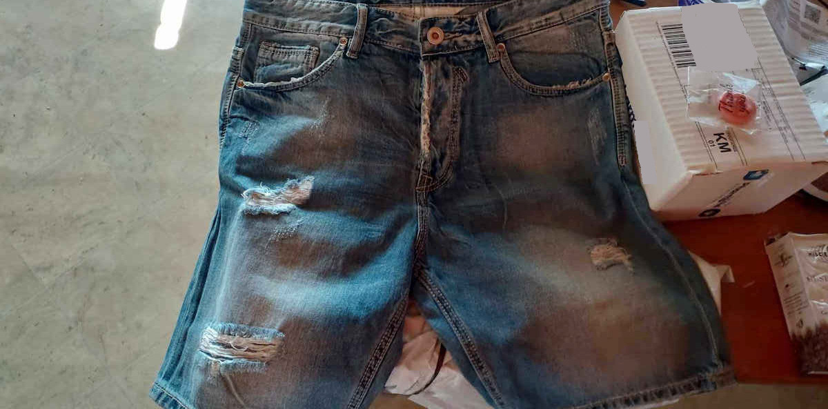 Men's Denim Shorts Light Blue