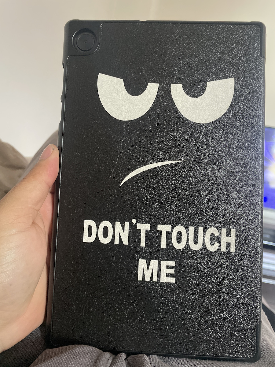 Кожен Калъф Книга Tri-fold Стойка Lenovo Tab M10 HD Gen 2 TB-X306F TB-X306X Don't Touch Me