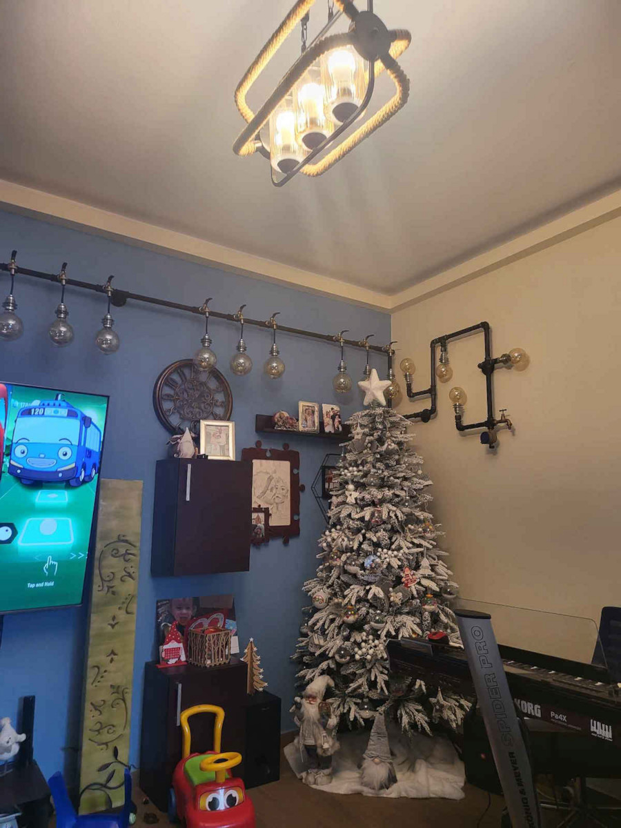 Verschneiter Weihnachtsbaum 210 cm