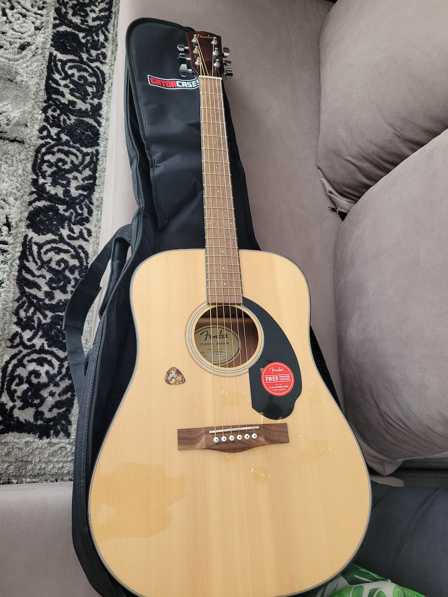 Fender Акустика Китара За левичари Natural