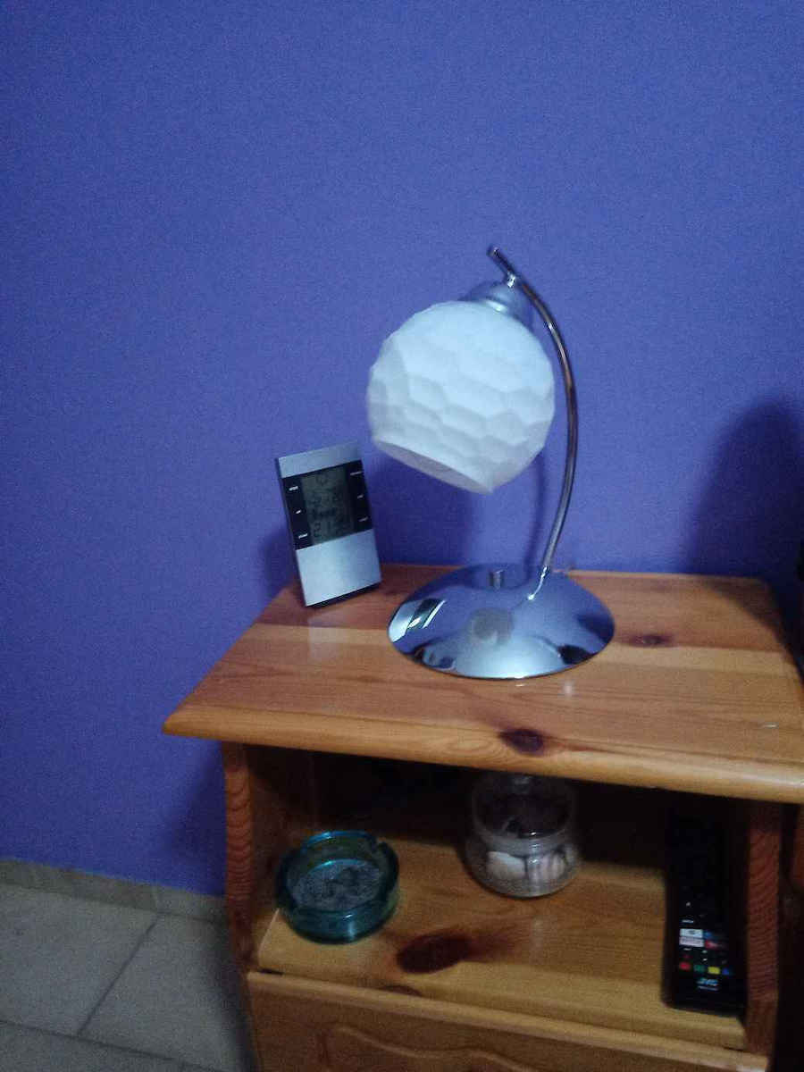 ArkoLight Metal Table Lamp for Socket E27 with White Shade and Silver Base
