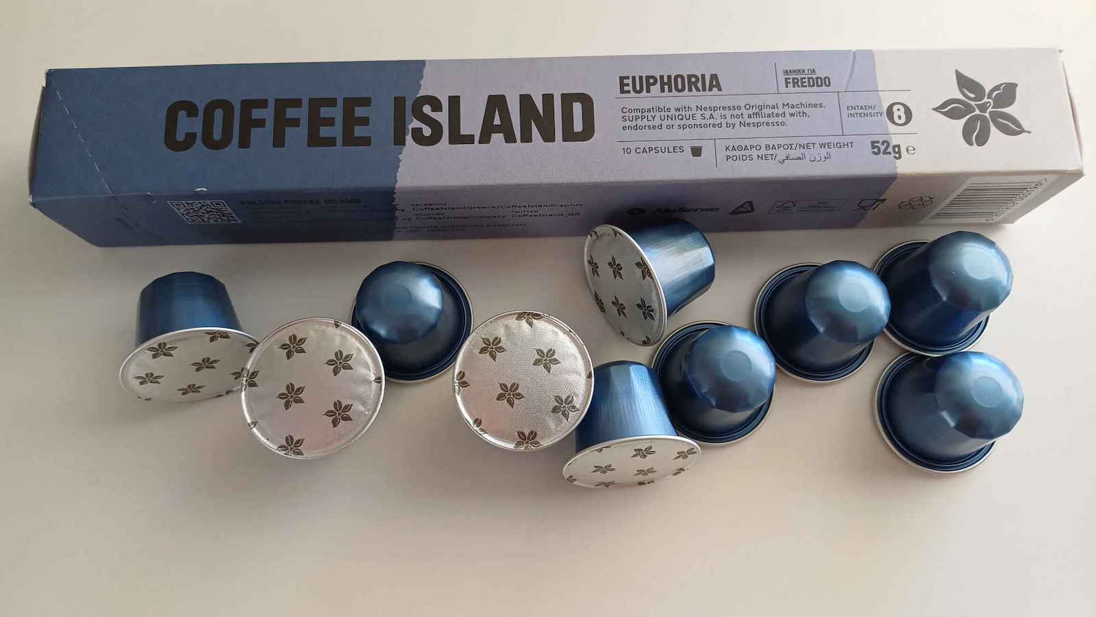 Coffee Island Capsules Espresso Euphoria Compatible with Machine Nespresso 10caps,tobolek