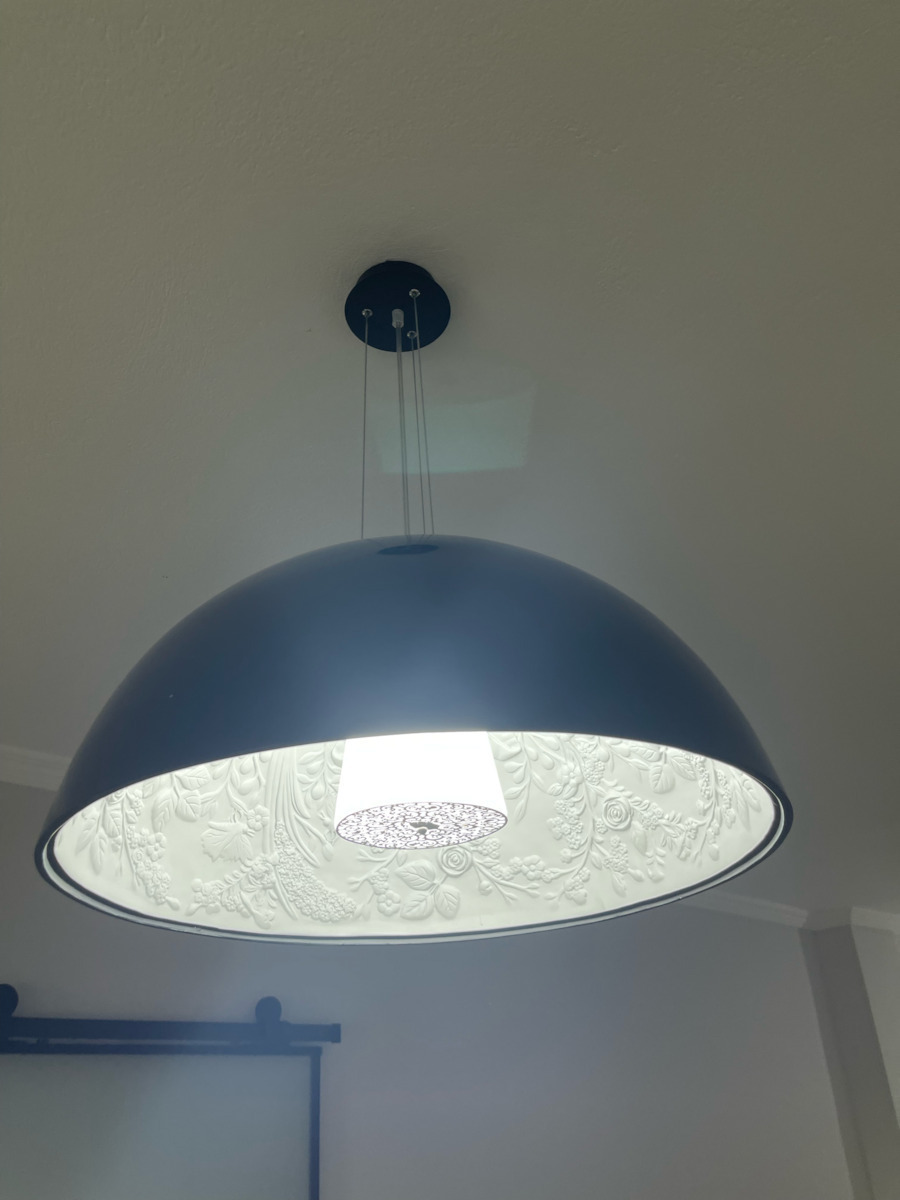 GloboStar Serenia Ceiling Light Black Bell with E27 Socket 60x30x30cm