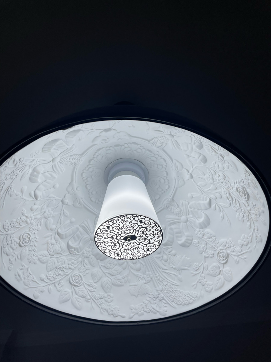 GloboStar Serenia Ceiling Light Black Bell with E27 Socket 60x30x30cm