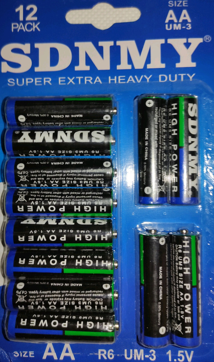 Sdnmy Цинкова батерия Цинк AA 1.5V 12бр