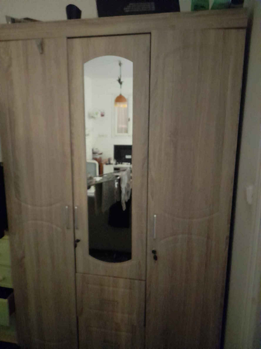 Dreifachtür Kleiderschrank Protea mit Spiegel 120x50x195cm