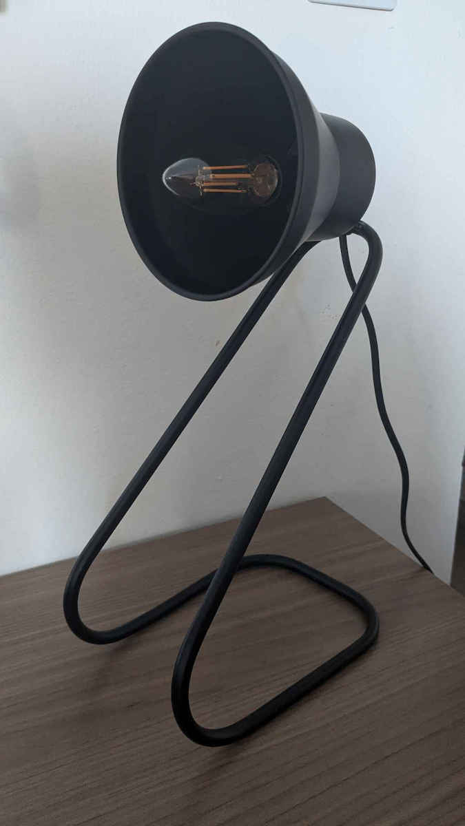 Megapap Collins Office Lamp for Socket E14 in Black Color