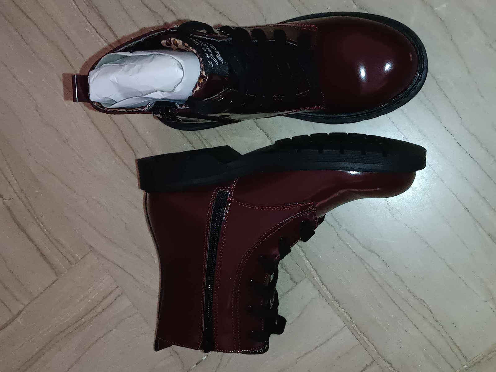 Star Kinderstiefel mit Reißverschluss Burgundisch