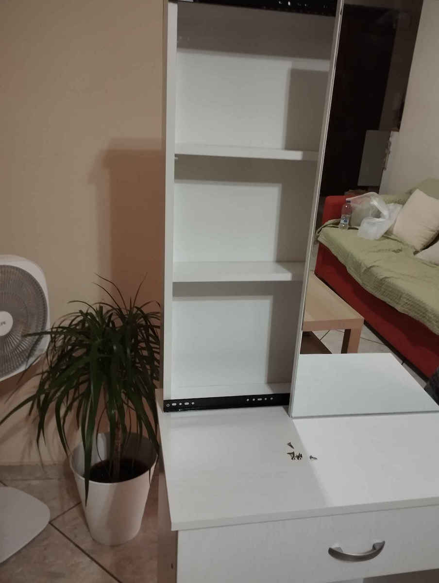 Тоалетна за грим Zelia Дървена Естествено с Огледало 60x40x151бр