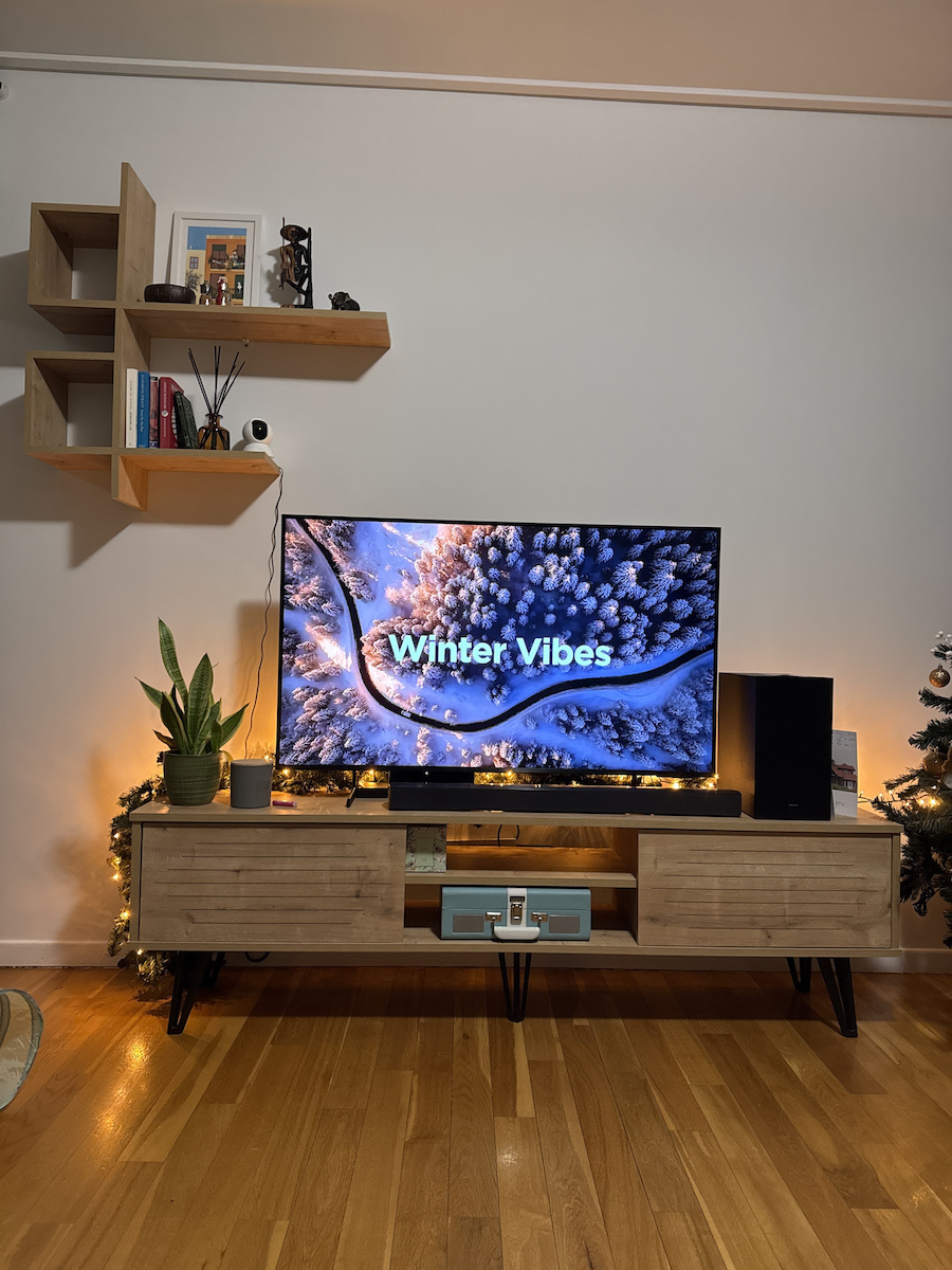Salerno Living Room TV Unit Sapphire L180xW35xH51cm