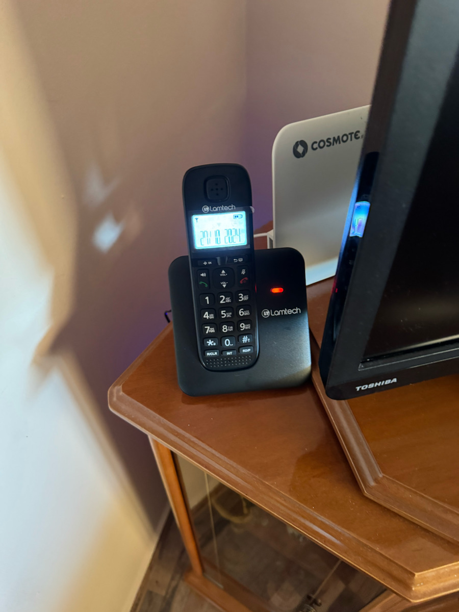 Lamtech LAM114444 Ασύρματο Τηλέφωνο με Ελληνικό Μενού Μαύρο