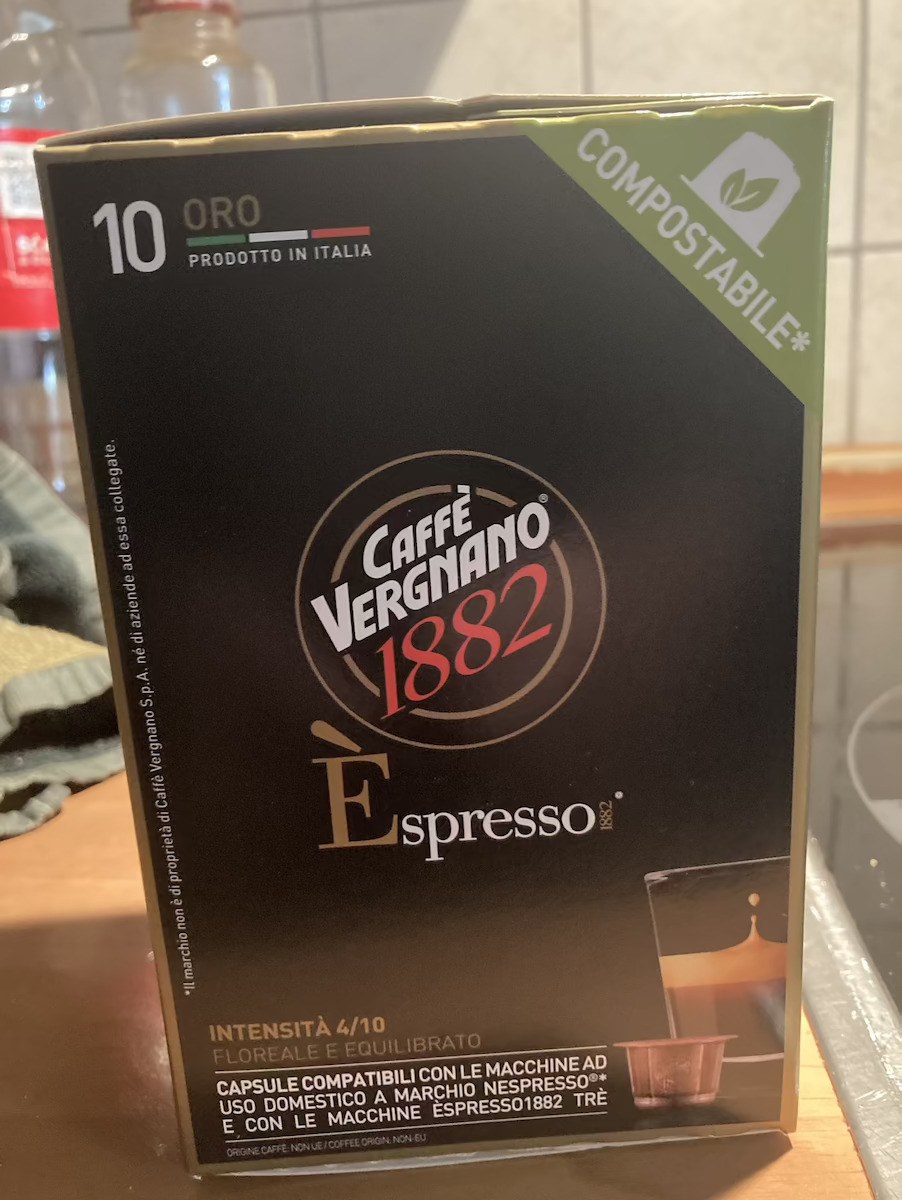 Caffe Vergnano 1882 Κάψουλες Espresso Arabica Συμβατές με Μηχανή Nespresso 10caps