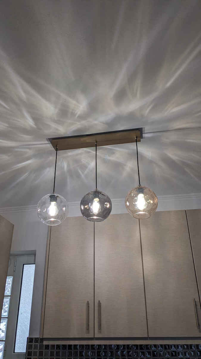 Sun Light Κρεμαστό Φωτιστικό Διάφανο Ράγα με Ντουί E27 65εκ.