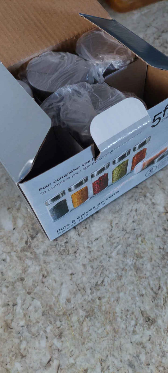 Click Spice Jar Glass Transparent 6pcs