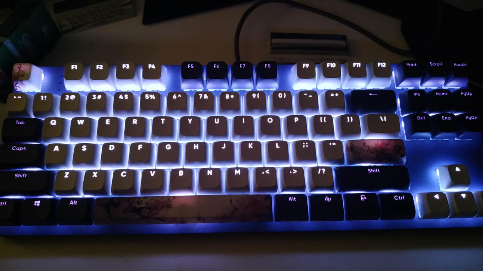Dark Project One - Night Sky Gaming Μηχανικό Πληκτρολόγιο Tenkeyless με G3MS Sapphire διακόπτες και RGB φωτισμό (Αγγλικό US) Violet/White