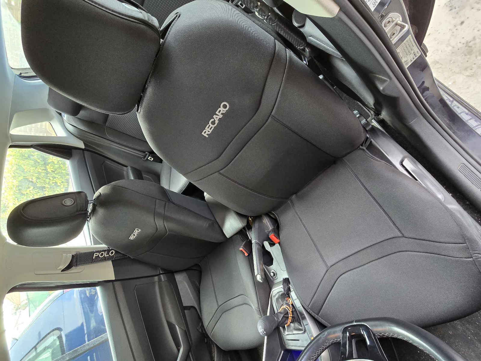 Race Axion Vordere Autositzbezüge 2Stücke Baumwolle Schwarze PLat.REC.BLACK