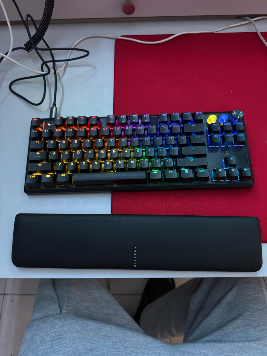 Corsair K70 RGB TKL Hall Effect Gaming Keyboard Tenkeyless with Corsair MGX switches and RGB lighting (English US)