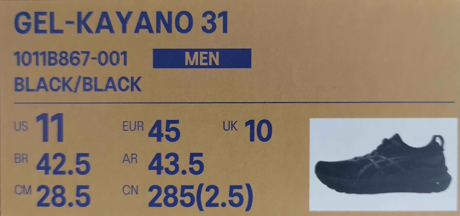 Gel-Kayano 31 Men's Sport Shoes Running Gray
