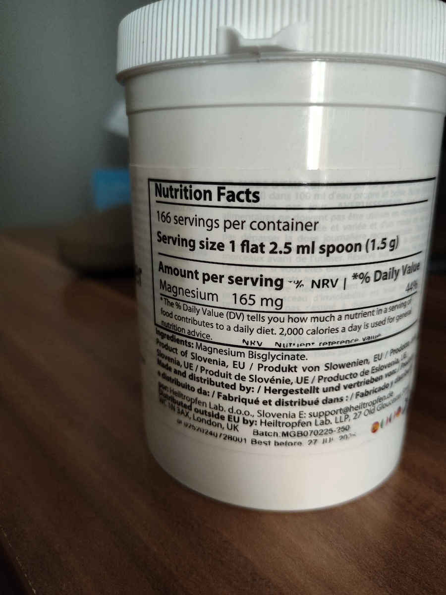Heiltropfen Magnesium Bisglycinate 250gr