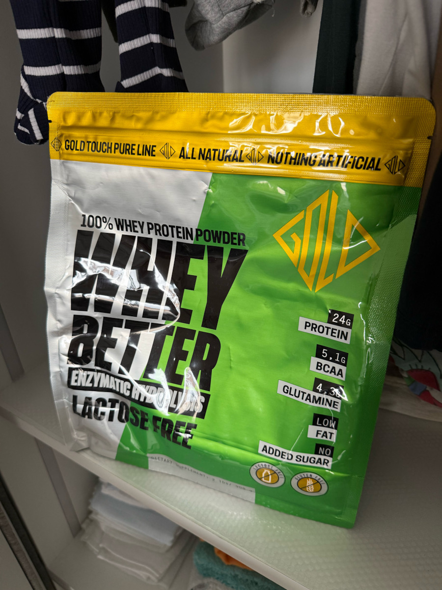 GoldTouch Nutrition Whey Better HydroProtein 80% Βιολογική Πρωτεΐνη Ορού Γάλακτος Χωρίς Γλουτένη & Λακτόζη με Γεύση Natural 908gr