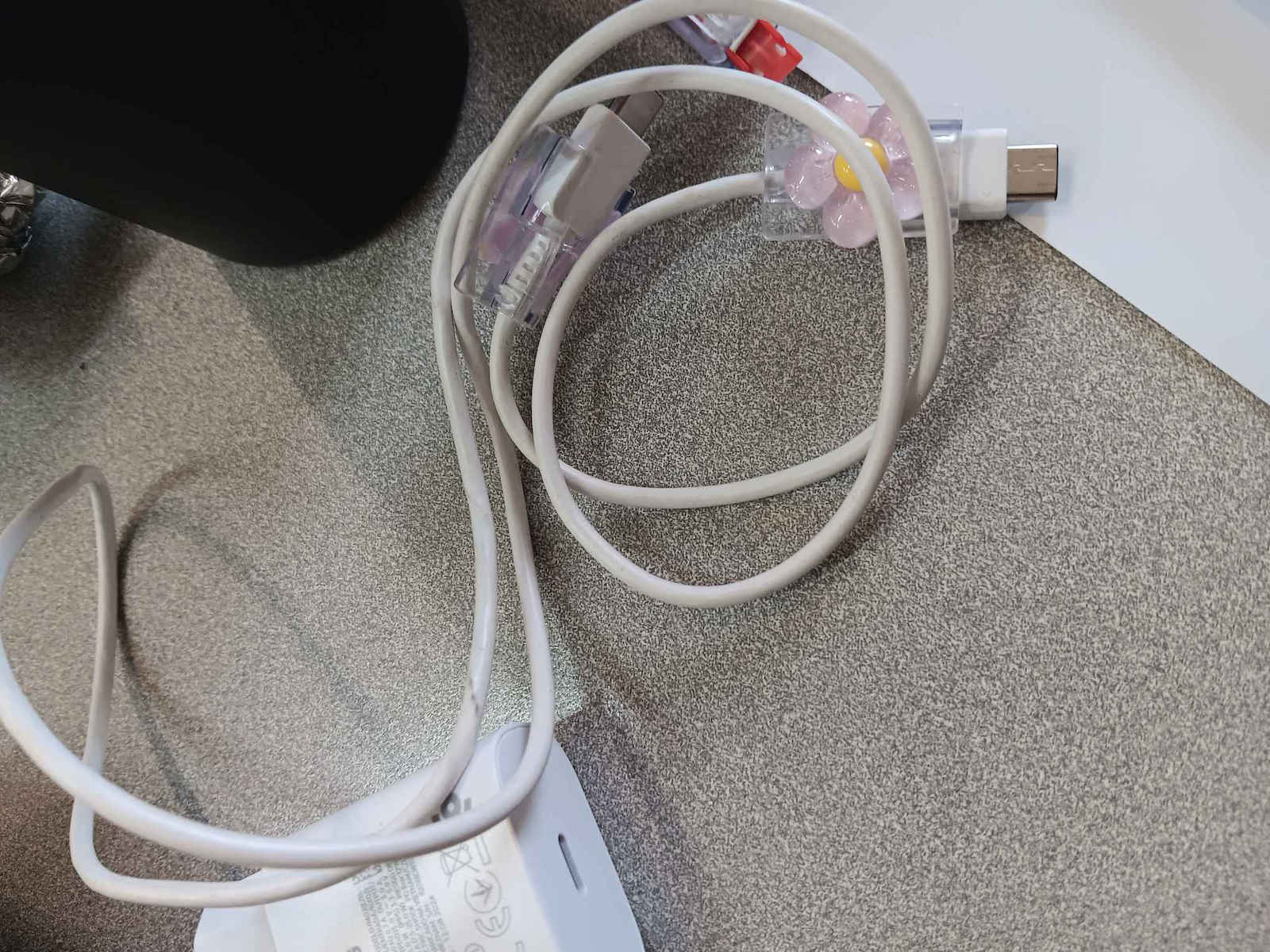 Cablu USB 2.0 USB-C Tată - USB-A 100W PD Alb 1.2m EP-DN930CWE Bulk