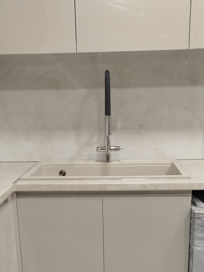 Quadro SQQ103 Chiuvetă De Bucătărie Drop-In Din Granit Lichid M79xL51cm Albă