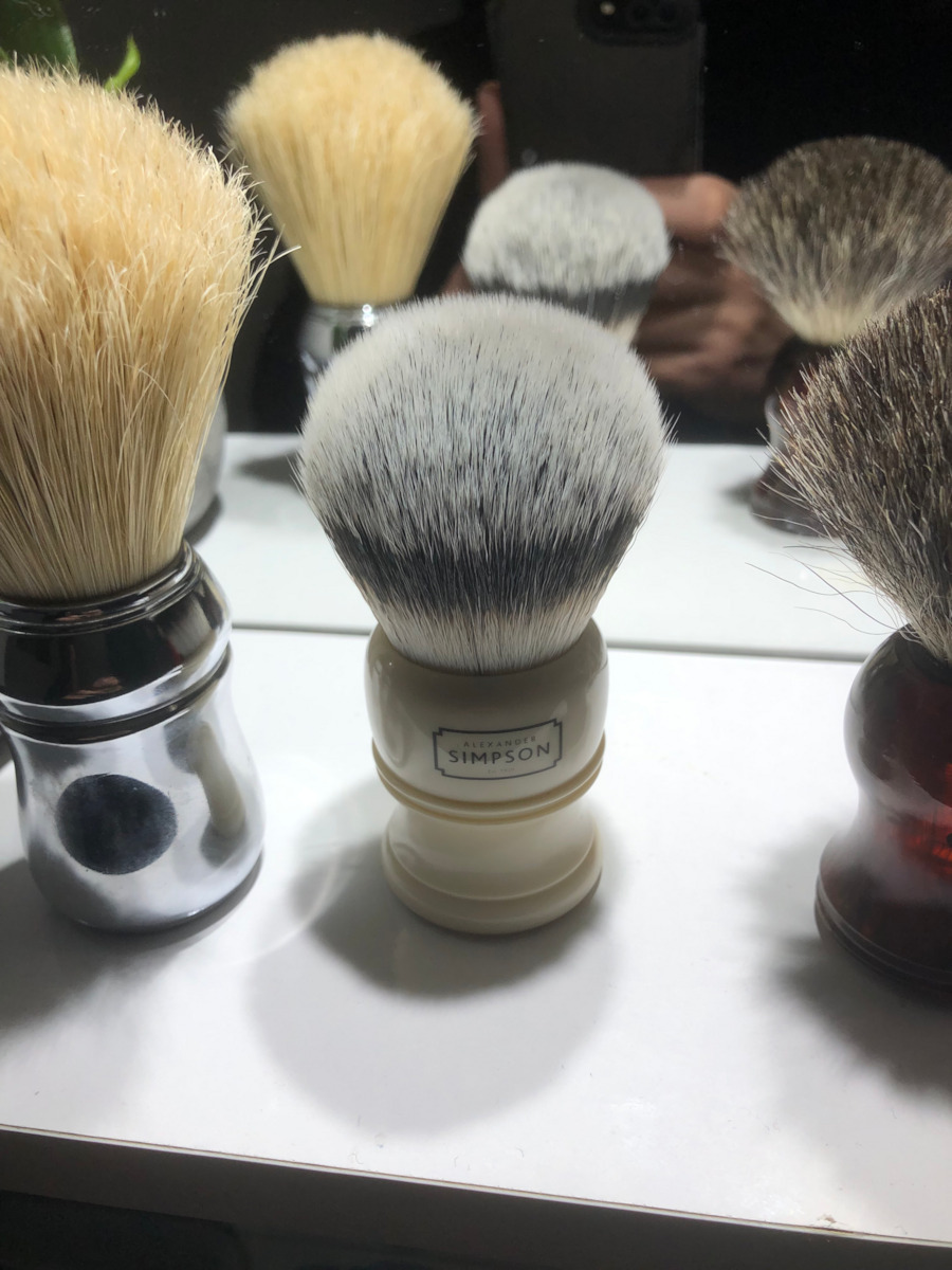 Simpsons Trafalgar T3 White Shaving Brush With Synthetic Bristle 26mm