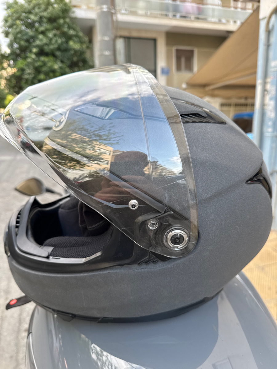 HJC F70 Semi Flat Stone Grey Motorradhelm Vollgesicht ECE 22.05 Gewicht 1450gr mit Sunvisor