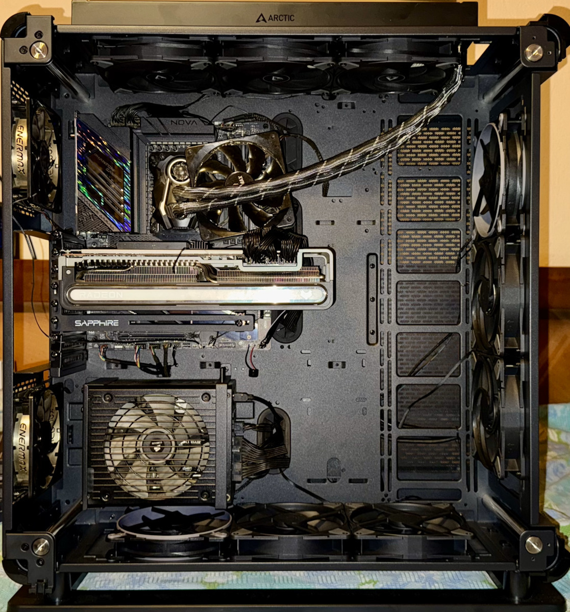 Thermaltake Core P8 TG Gaming Full Tower Κουτί Υπολογιστή με Πλαϊνό Παράθυρο Μαύρο