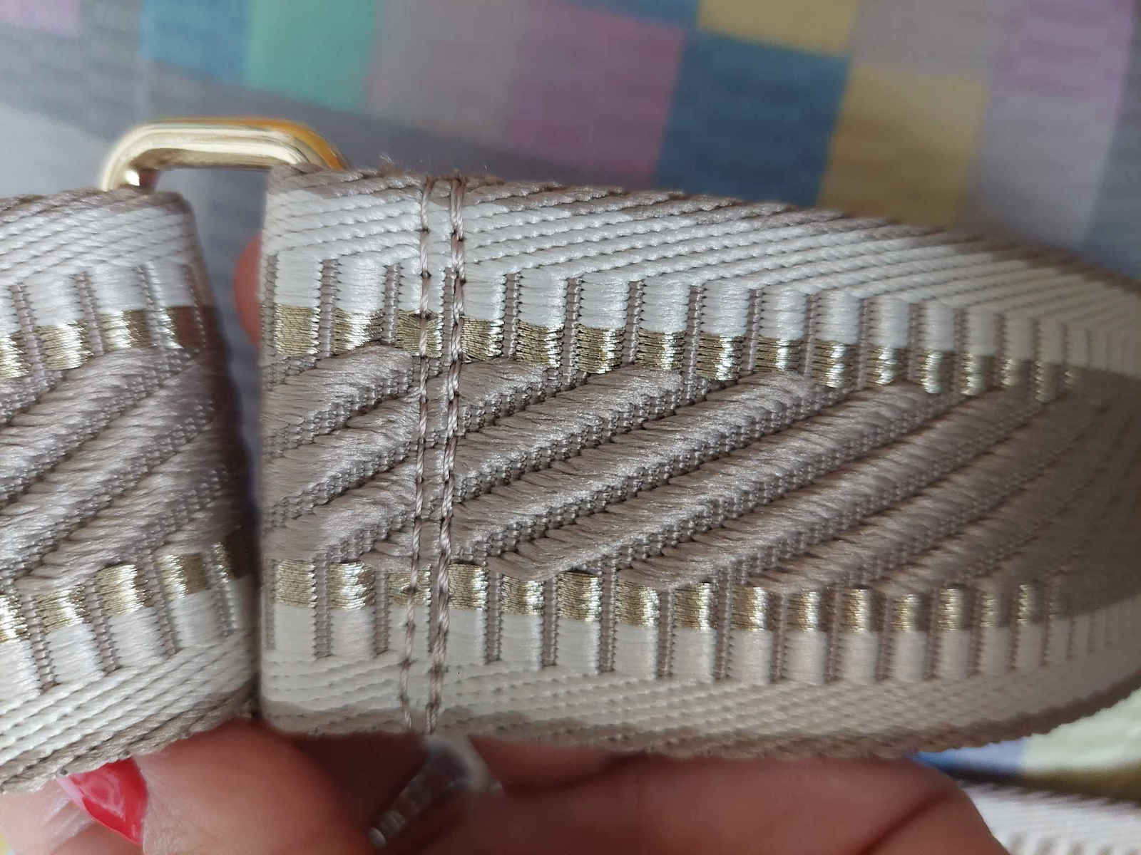 Verstellbarer Taschenriemen mit Lederdetails Tabba G