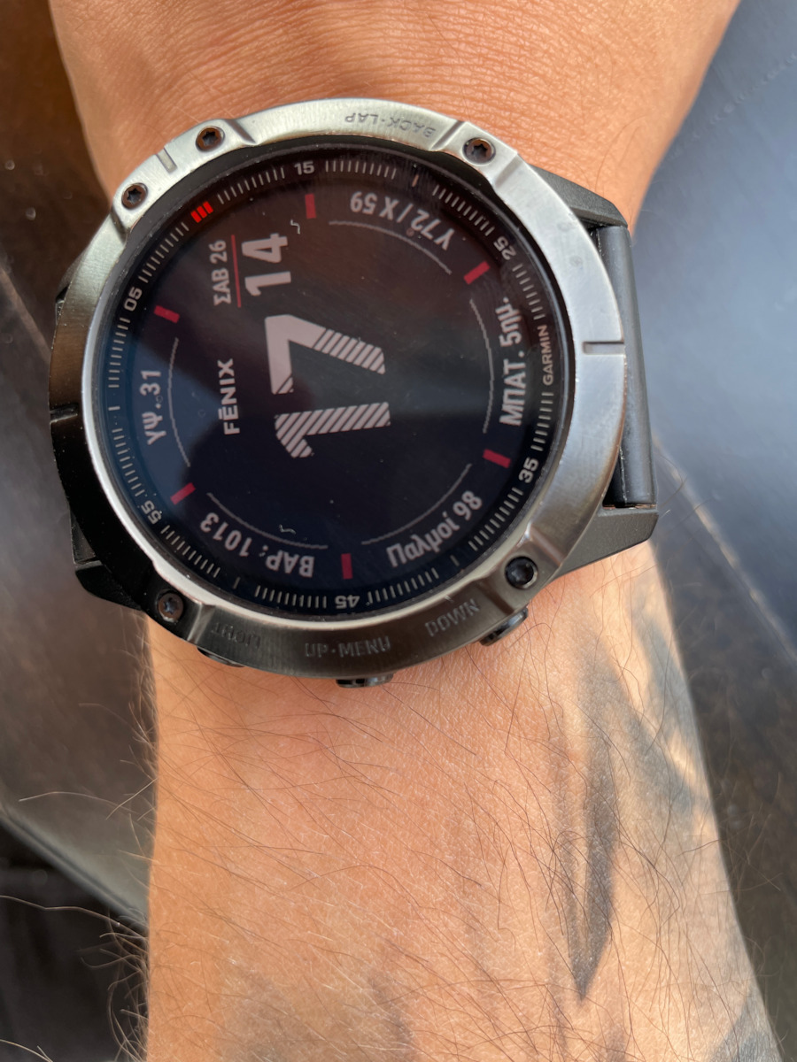Garmin Fenix 7X Pro Solar Stainless Steel 51mm Waterproof Smartwatch with Heart Rate Monitor (Slate Grey with Black Band)