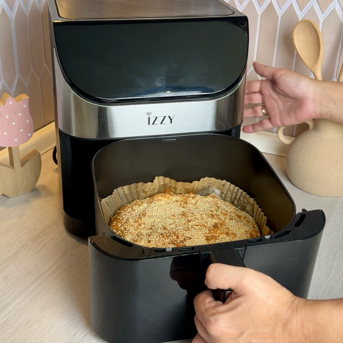 Izzy Air Fryer 6lt Μαύρο IZ-8217
