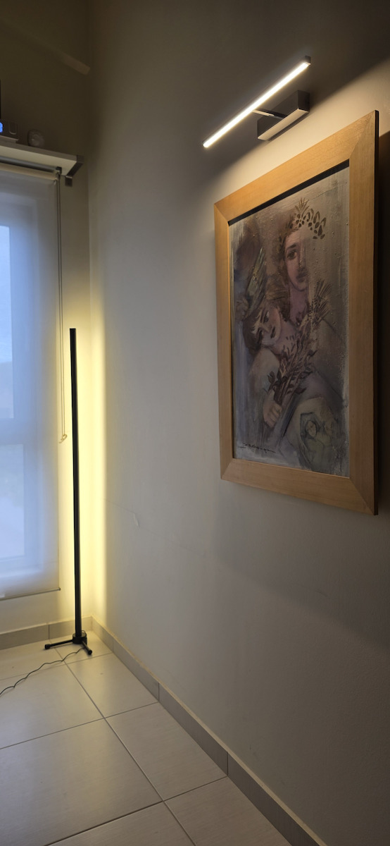 GloboStar LED Floor Lamp H150xW3cm. with RGB Light 100lm Black